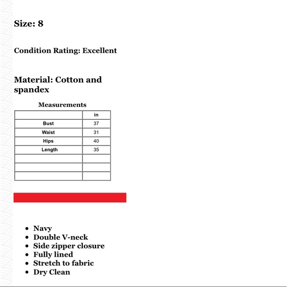 ❌SOLD❌Theory Navy Checklist Molana Stretch Dress - Picture 7 of 7